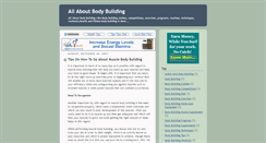 Desktop Screenshot of about-body-building-tips.blogspot.com