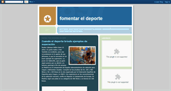 Desktop Screenshot of fomentareldeporte.blogspot.com