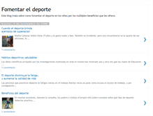 Tablet Screenshot of fomentareldeporte.blogspot.com