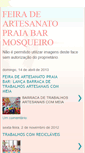 Mobile Screenshot of feiradeartesanatopraiabarmosqueiro.blogspot.com