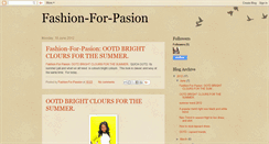 Desktop Screenshot of fashion-for-pasion.blogspot.com