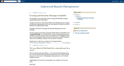 Desktop Screenshot of lakewoodranchchiropractor.blogspot.com