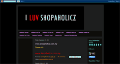 Desktop Screenshot of iluvshopaholicz.blogspot.com