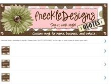 Tablet Screenshot of freckledesignsayings.blogspot.com