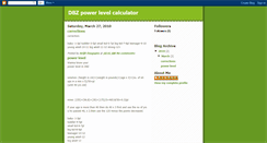 Desktop Screenshot of dbzpowerlevelcalculator.blogspot.com