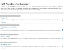 Tablet Screenshot of halfpintsbrewingco.blogspot.com