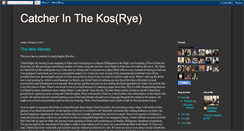 Desktop Screenshot of catcherinthekosrye.blogspot.com