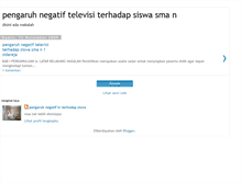 Tablet Screenshot of pengaruhnegatiftelevisiterhadapsi.blogspot.com