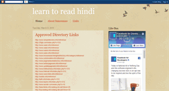 Desktop Screenshot of learntoreadhindi.blogspot.com