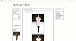 Desktop Screenshot of fashionvixens.blogspot.com