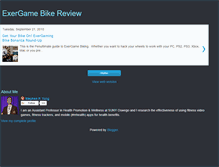 Tablet Screenshot of exergamebikereview.blogspot.com