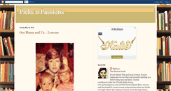 Desktop Screenshot of picksnpassions.blogspot.com