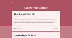 Desktop Screenshot of lettersfromwetville.blogspot.com