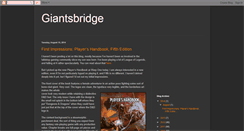 Desktop Screenshot of giantsbridge.blogspot.com