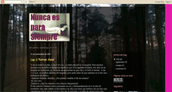 Desktop Screenshot of nuncaesparasiempre-novela.blogspot.com