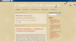 Desktop Screenshot of histoirenumerique.blogspot.com