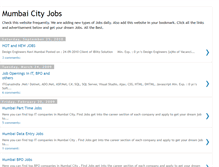 Tablet Screenshot of mumbaicityjobs.blogspot.com