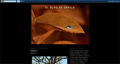 Desktop Screenshot of elblogdeorfilo.blogspot.com