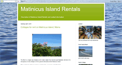 Desktop Screenshot of matinicusrentals.blogspot.com