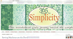 Desktop Screenshot of 365days2simplicity.blogspot.com