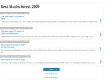Tablet Screenshot of beststocksinvest2009.blogspot.com