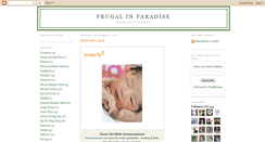 Desktop Screenshot of frugalinparadise.blogspot.com