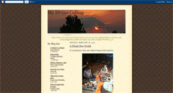 Desktop Screenshot of mydivinecalling.blogspot.com