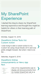 Mobile Screenshot of mysharepointexperiences.blogspot.com