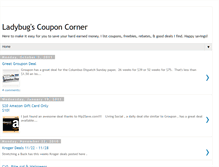 Tablet Screenshot of ladybugscouponcorner.blogspot.com