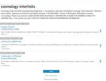 Tablet Screenshot of cosmology-interlinks.blogspot.com