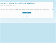 Tablet Screenshot of hamilton7math.blogspot.com