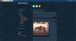 Desktop Screenshot of horsesavvy.blogspot.com