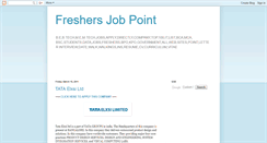 Desktop Screenshot of freshersjobpoint.blogspot.com