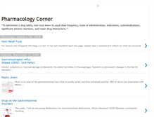 Tablet Screenshot of pharmacologycorner.blogspot.com