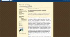 Desktop Screenshot of gnosticgamer.blogspot.com