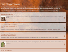 Tablet Screenshot of 5ringsfitness.blogspot.com