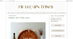 Desktop Screenshot of hipbrownthings.blogspot.com