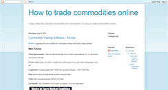 Desktop Screenshot of how-to-trade-commodities-online.blogspot.com