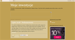 Desktop Screenshot of mojeinwestycje.blogspot.com