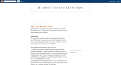 Desktop Screenshot of highsetpayingkeywords.blogspot.com