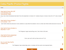 Tablet Screenshot of cebupacificflightpromo.blogspot.com