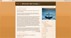 Desktop Screenshot of memoriesthatremain.blogspot.com