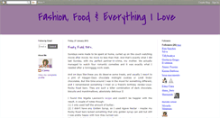 Desktop Screenshot of fashionfoodandeverythingilove.blogspot.com