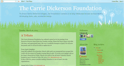 Desktop Screenshot of carriedickersonfoundation.blogspot.com