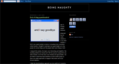 Desktop Screenshot of beingnaughty.blogspot.com