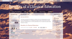 Desktop Screenshot of benefitsofaclassicaleducation.blogspot.com