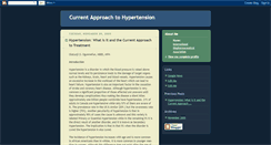 Desktop Screenshot of currentapproachhypertension.blogspot.com