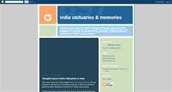 Desktop Screenshot of obitsindia.blogspot.com