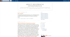 Desktop Screenshot of aboutreciprocalinterference.blogspot.com