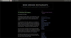 Desktop Screenshot of bendoregonrestaurants.blogspot.com